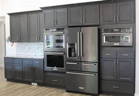 what color cabinets go with black stainless steel|black stainless steel appliance colors.